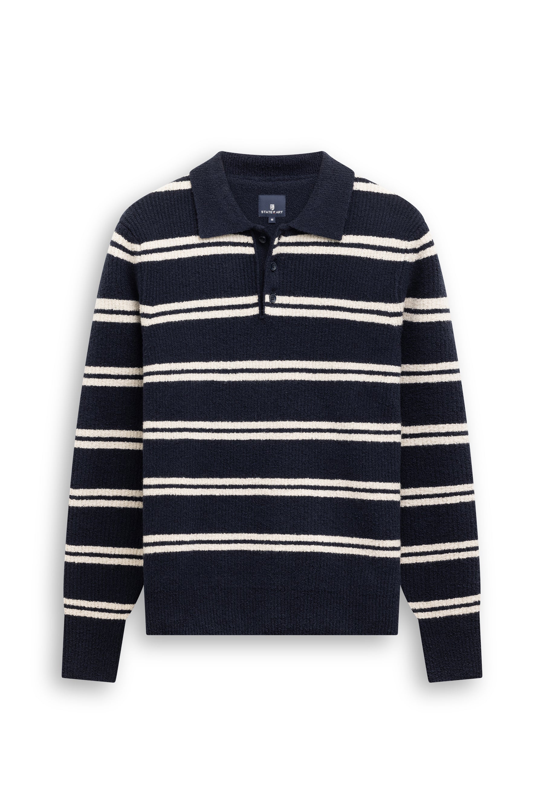 Polo en maille à rayures