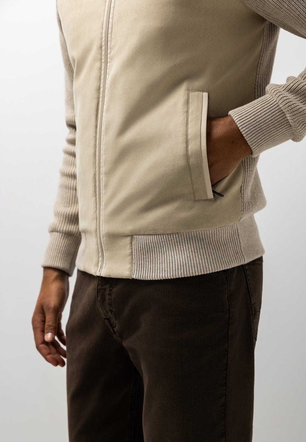 Cardigan côtelé en coton