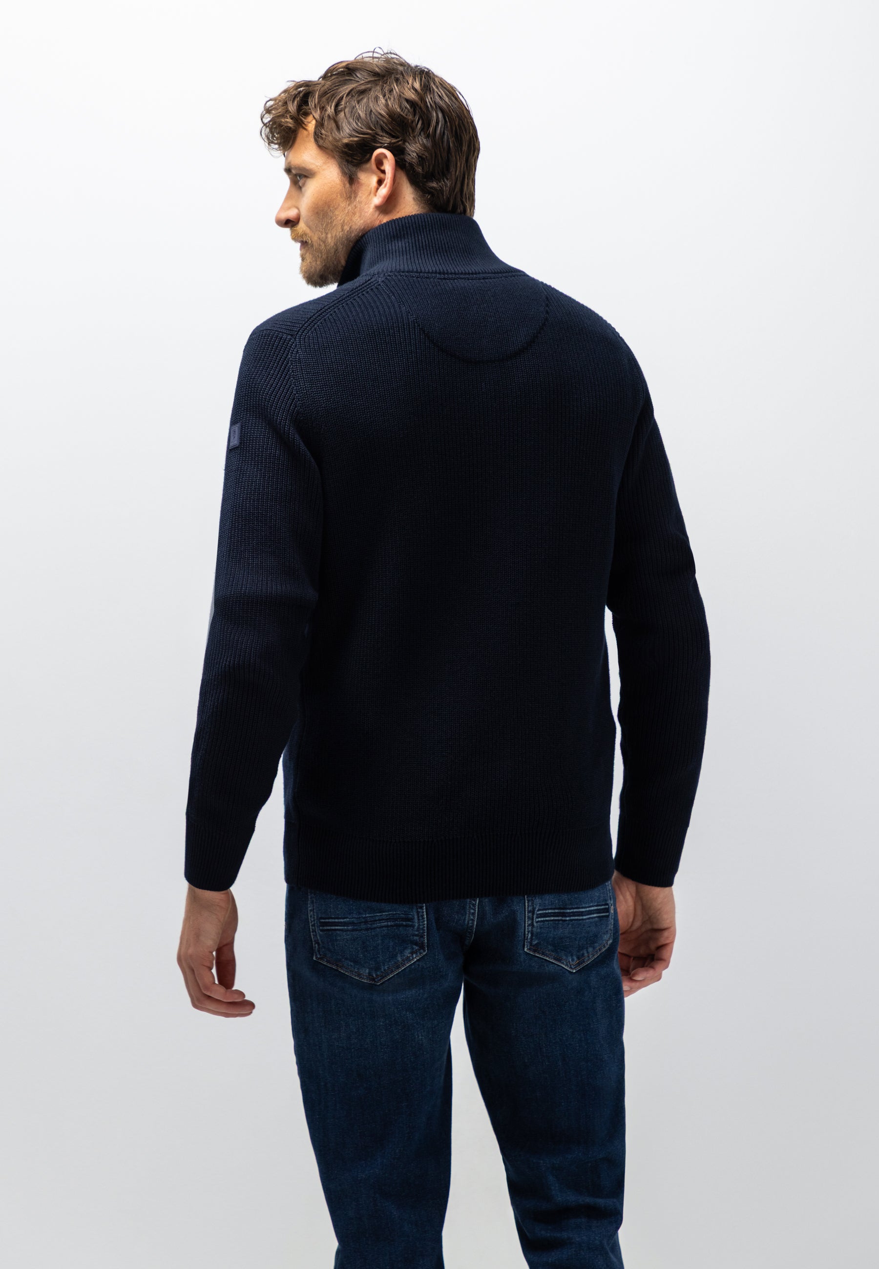 Cardigan à fermeture zippée bidirectionnelle