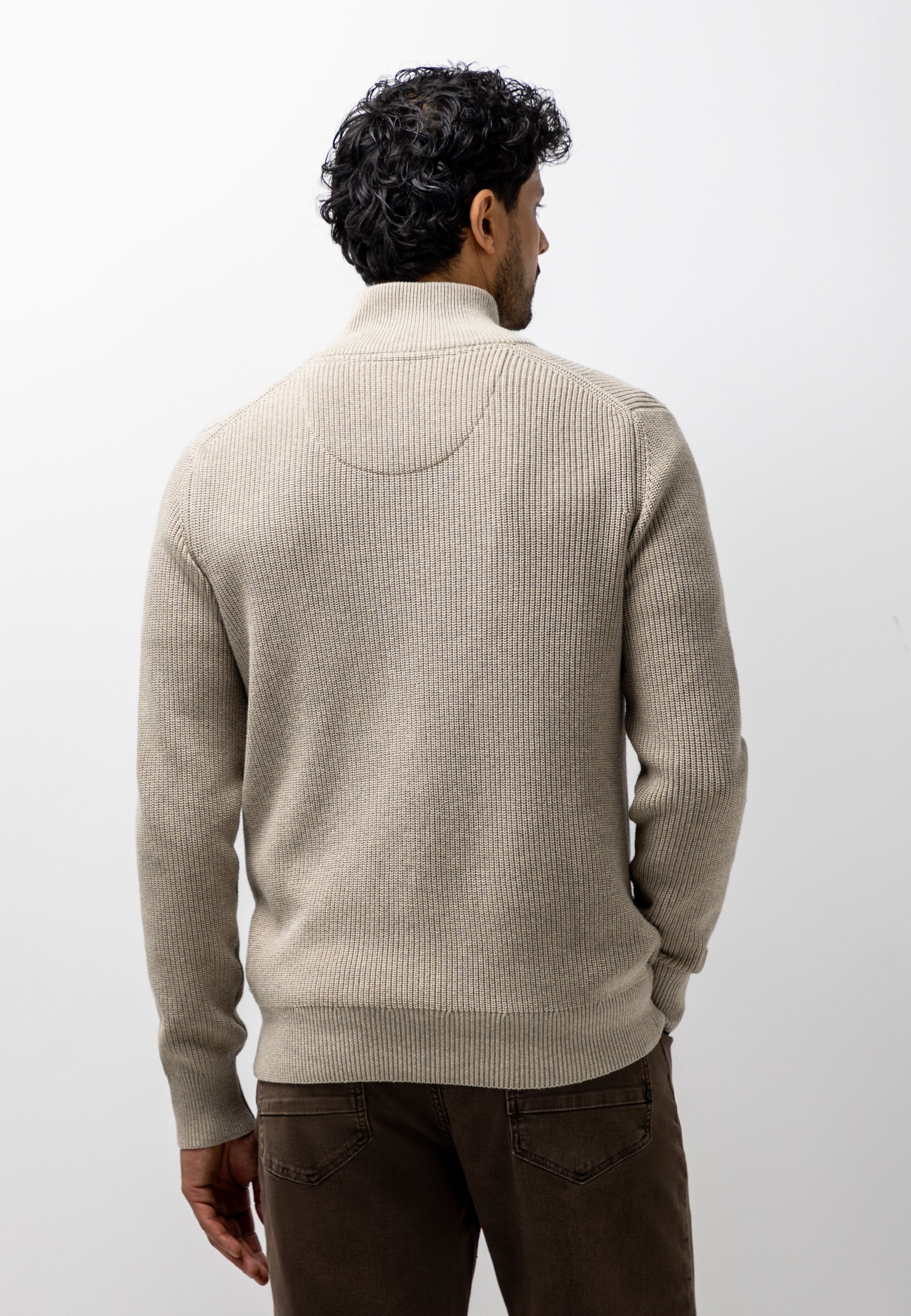 Cardigan with two-way zip
