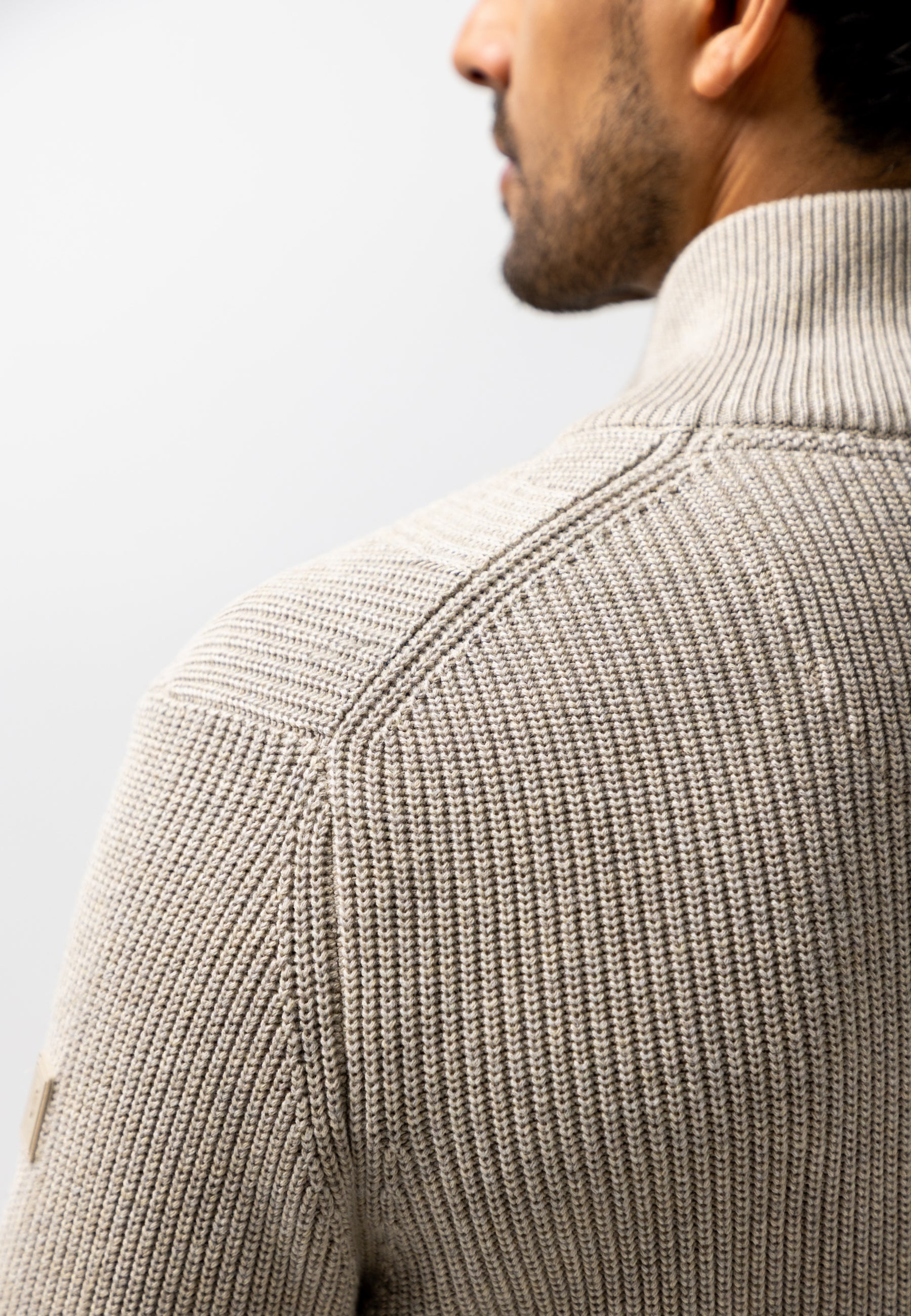 Cardigan with two-way zip