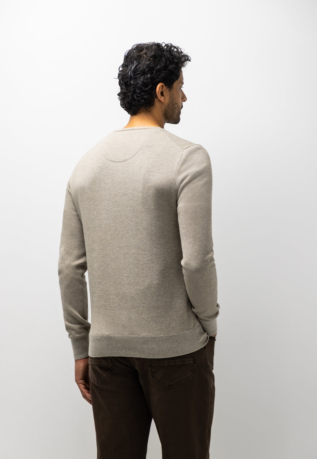 Pull Oxford à badge en caoutchouc