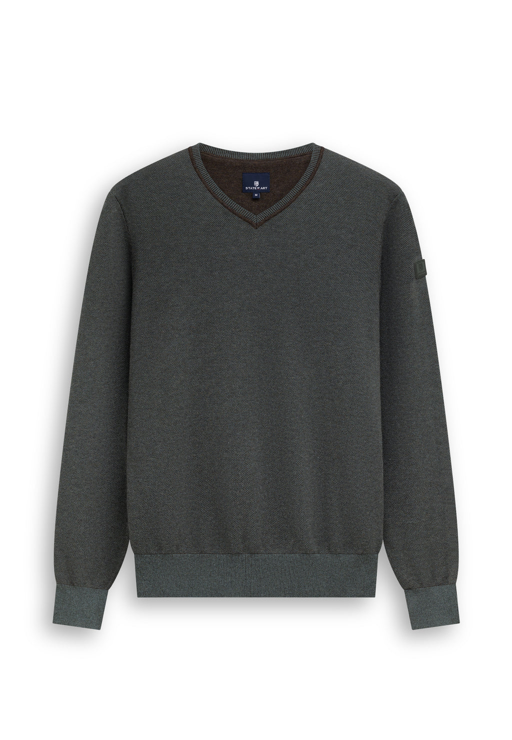 Pull Oxford à badge en caoutchouc