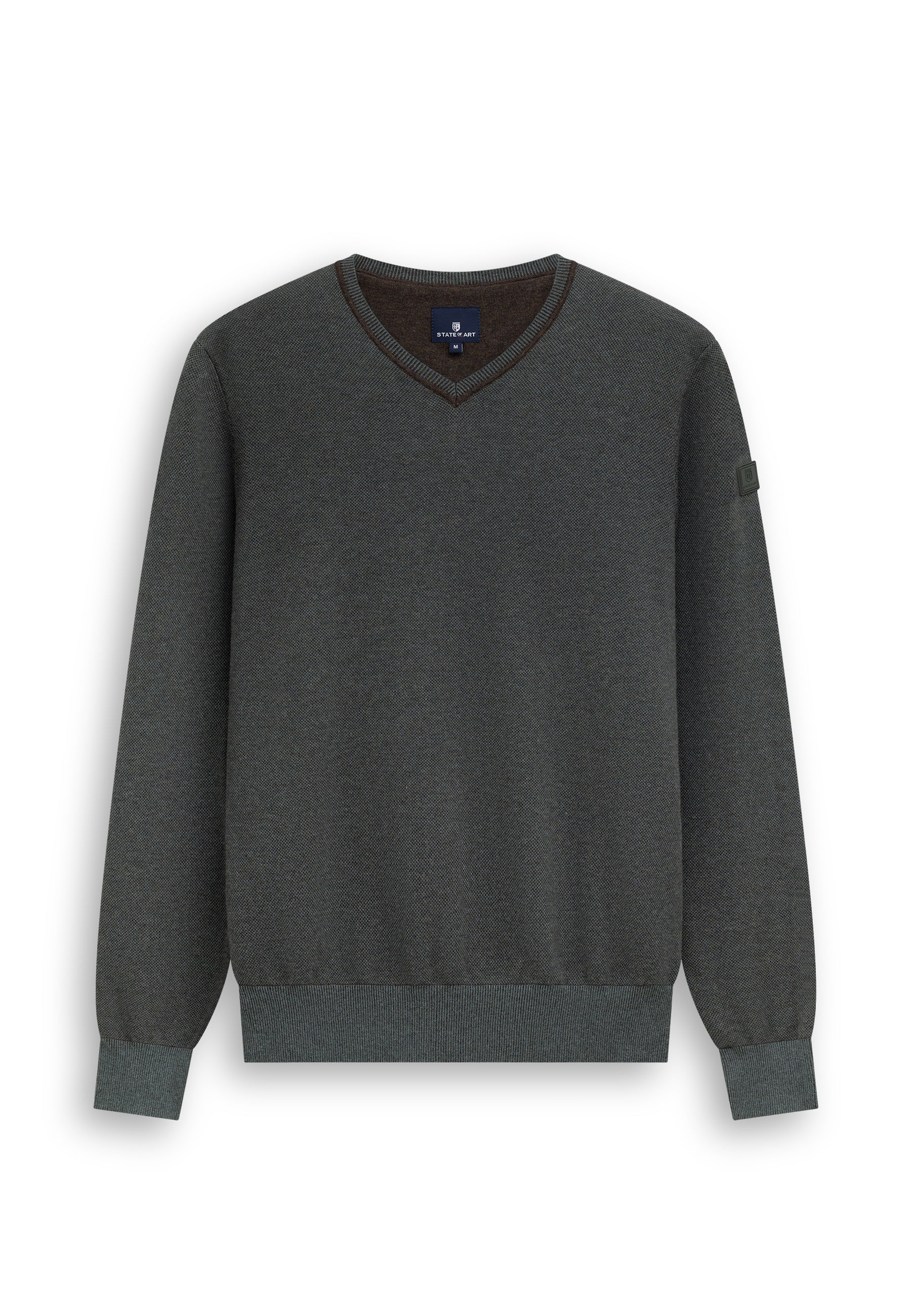 Pull Oxford à badge en caoutchouc