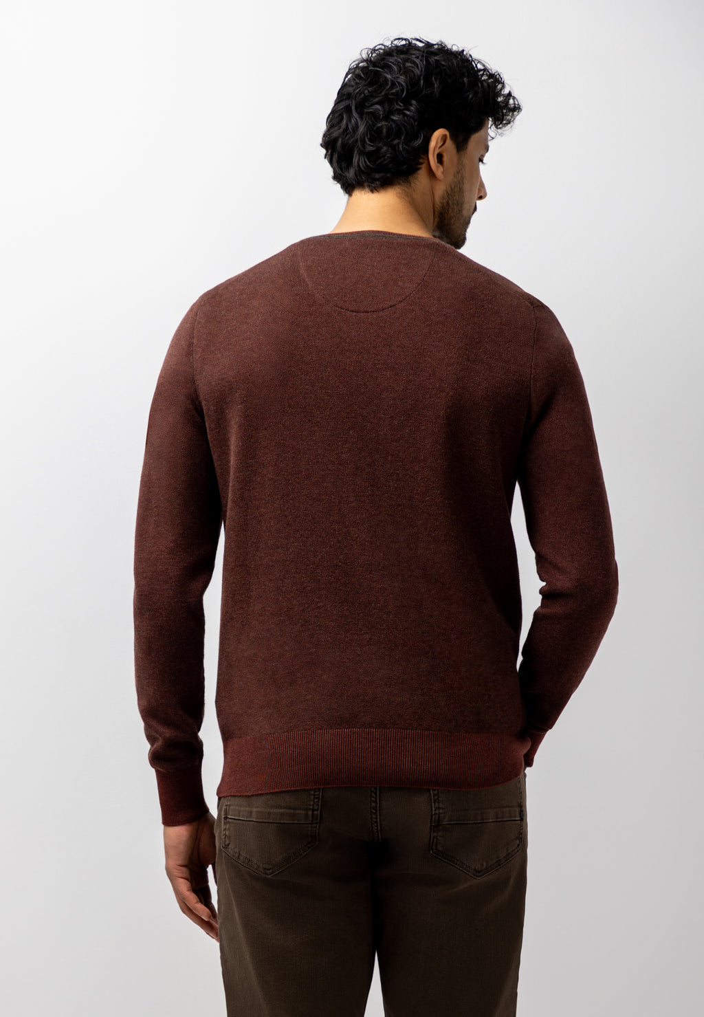 Oxford trui met rubberen badge