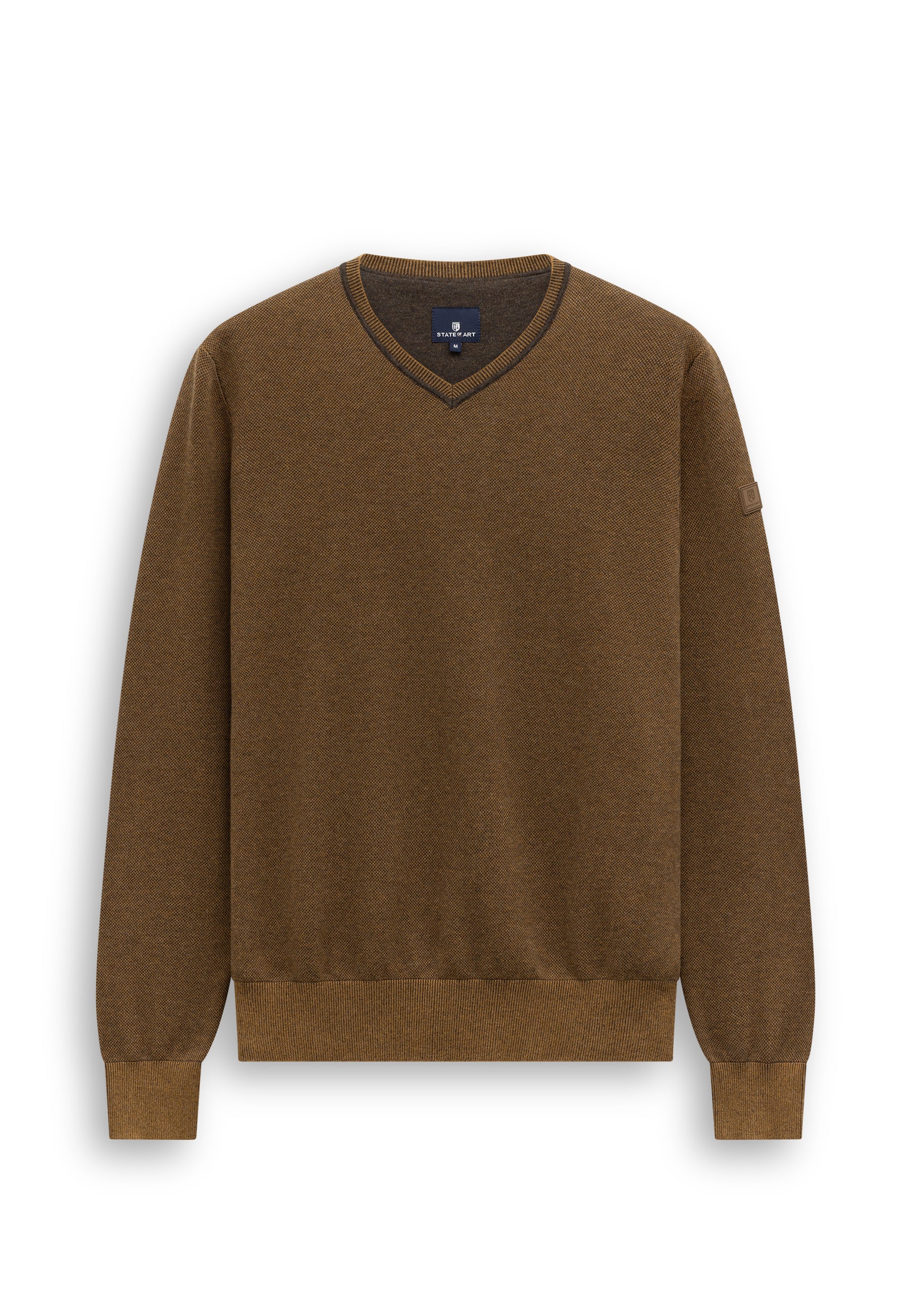 Oxford trui met rubberen badge