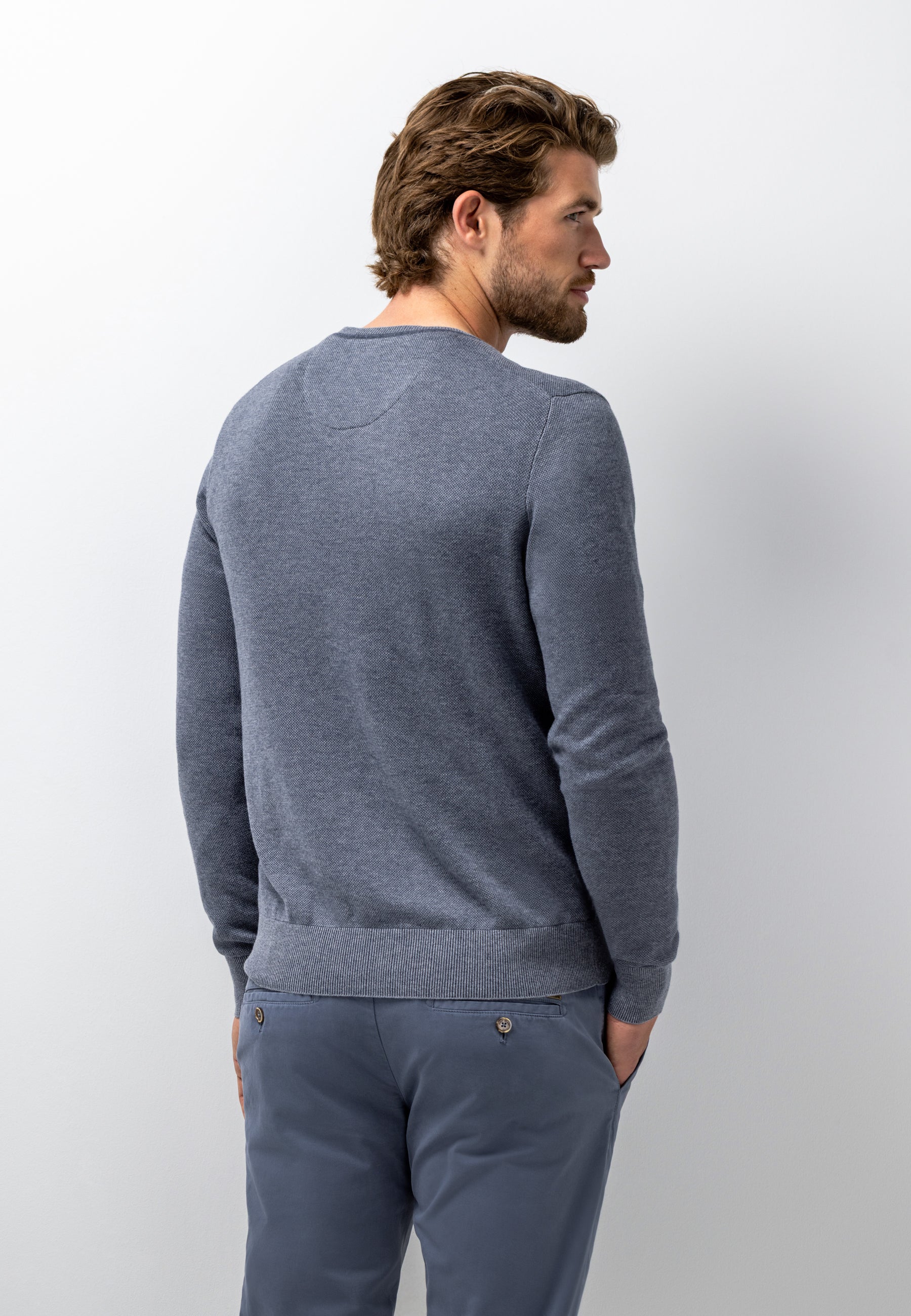 Pull Oxford à badge en caoutchouc