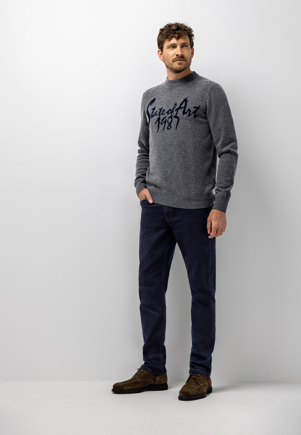 Intarsia lambswool jumper