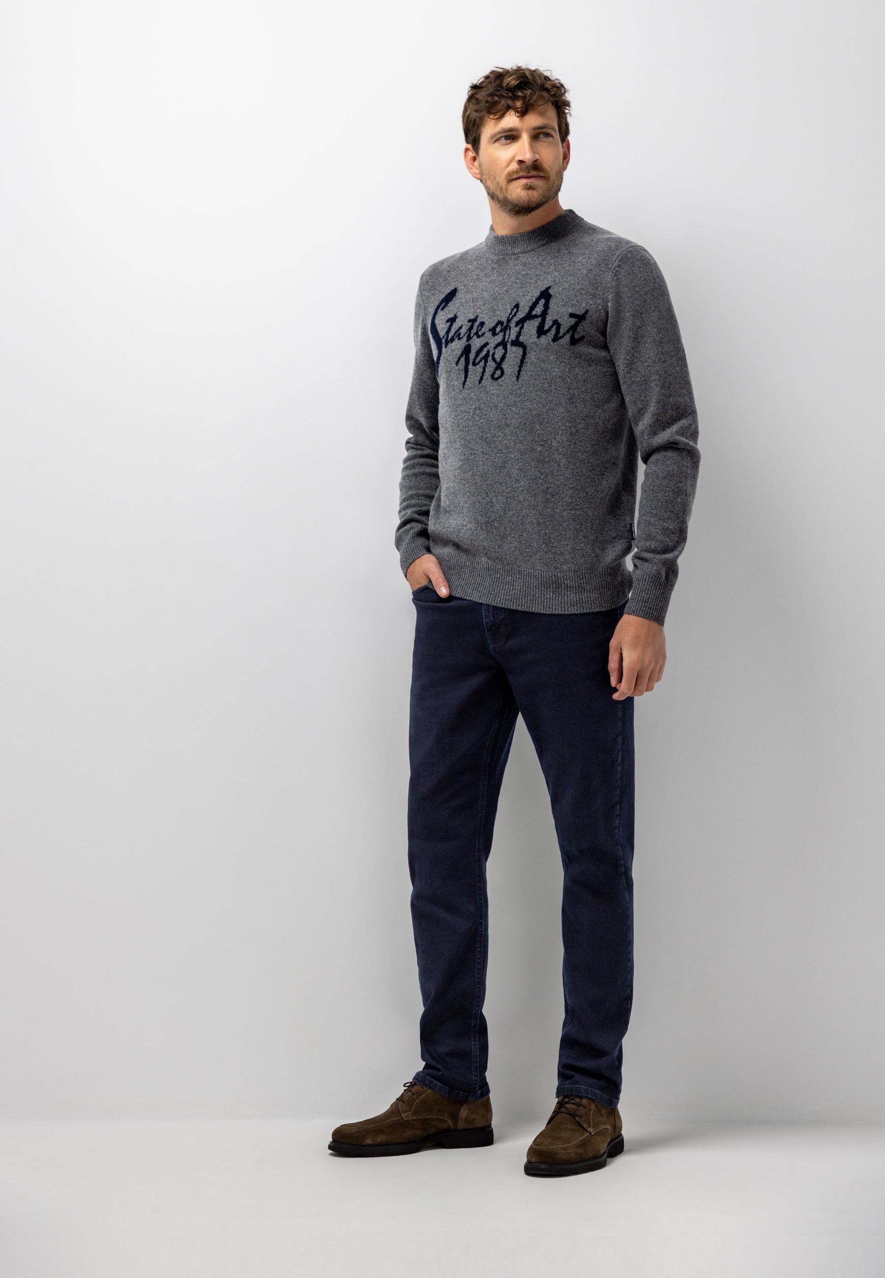 Intarsia lambswool jumper