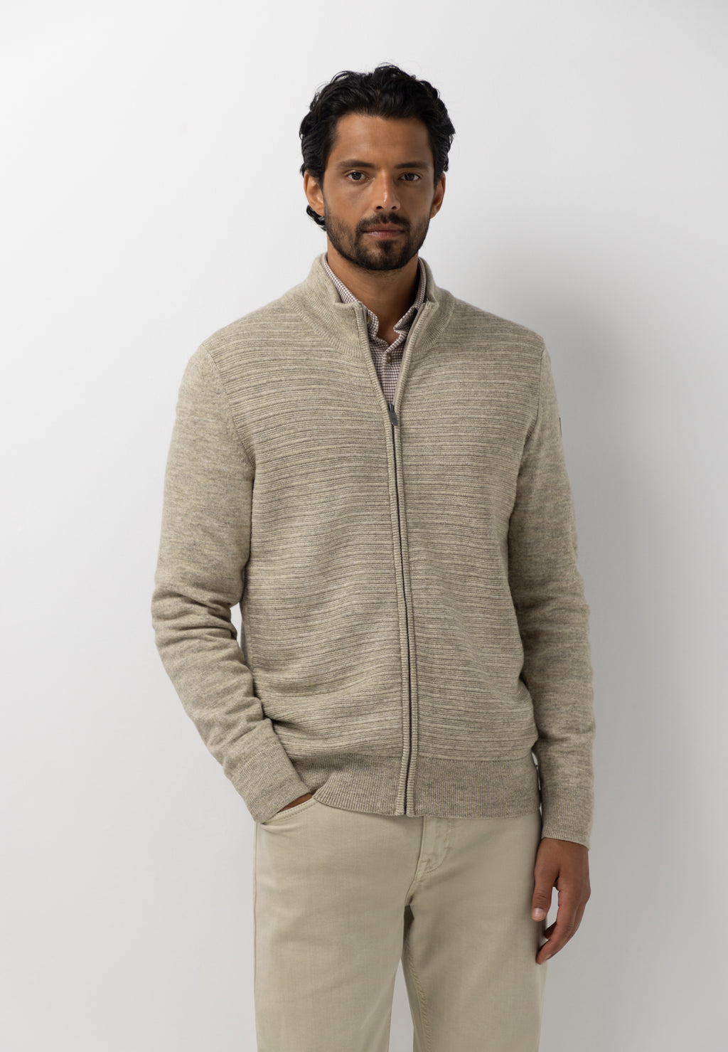 Cardigan à motif structuré
