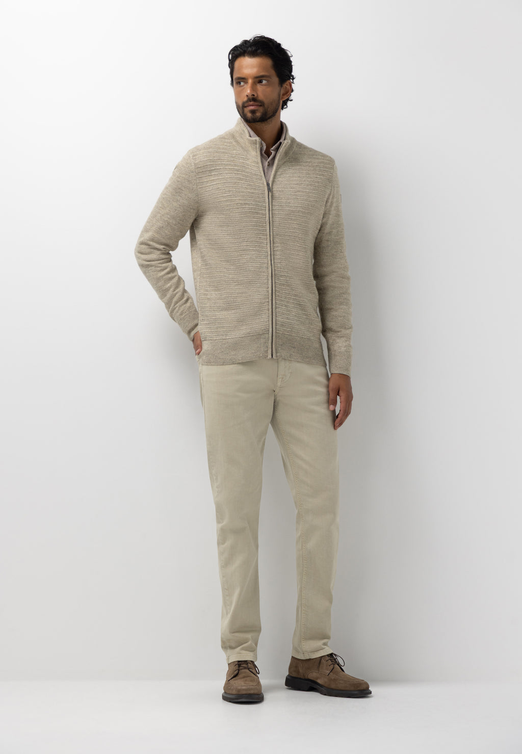Cardigan à motif structuré