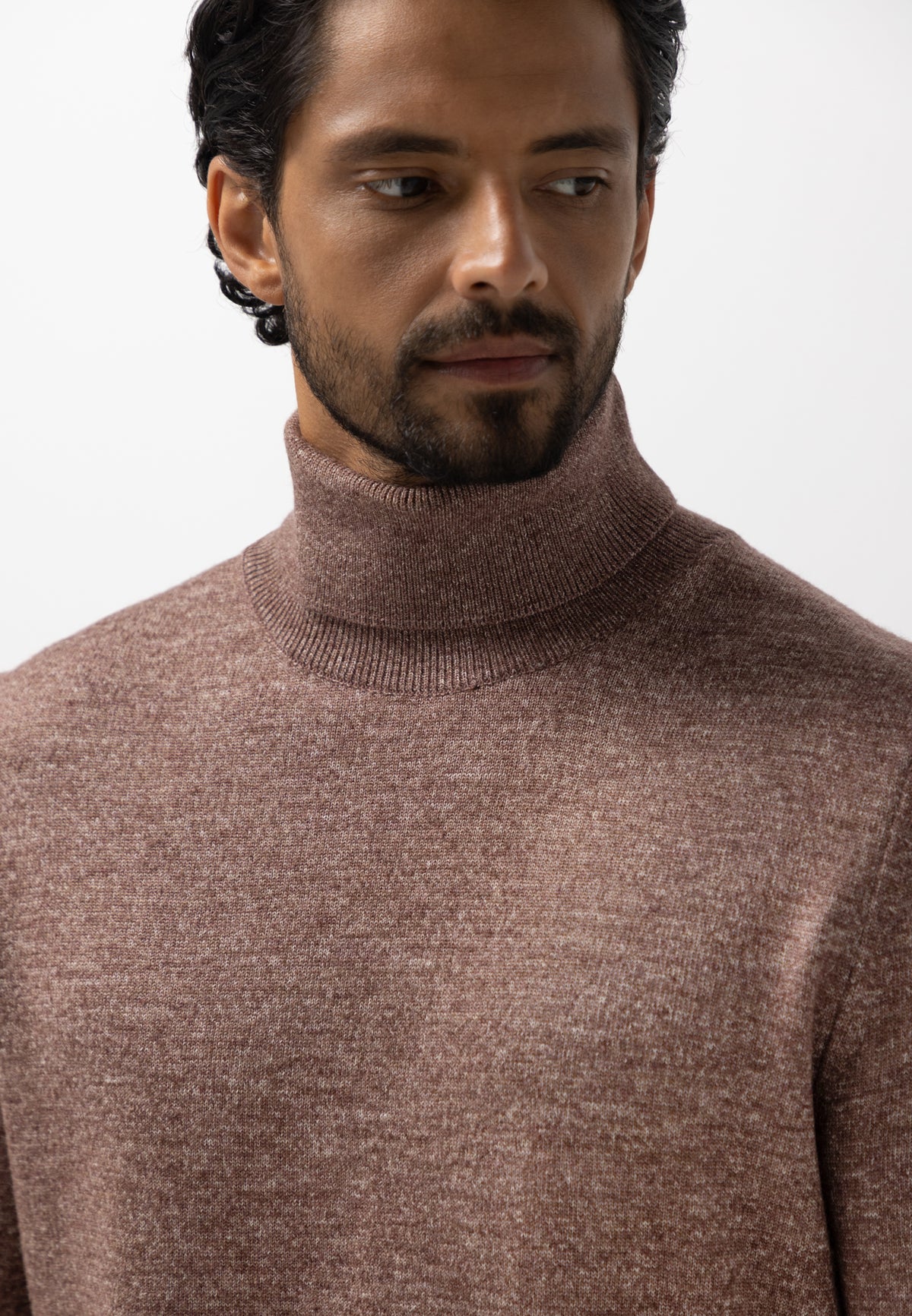 Turtleneck jumper with organic cotton