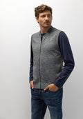 Gilet en maille à col bomber