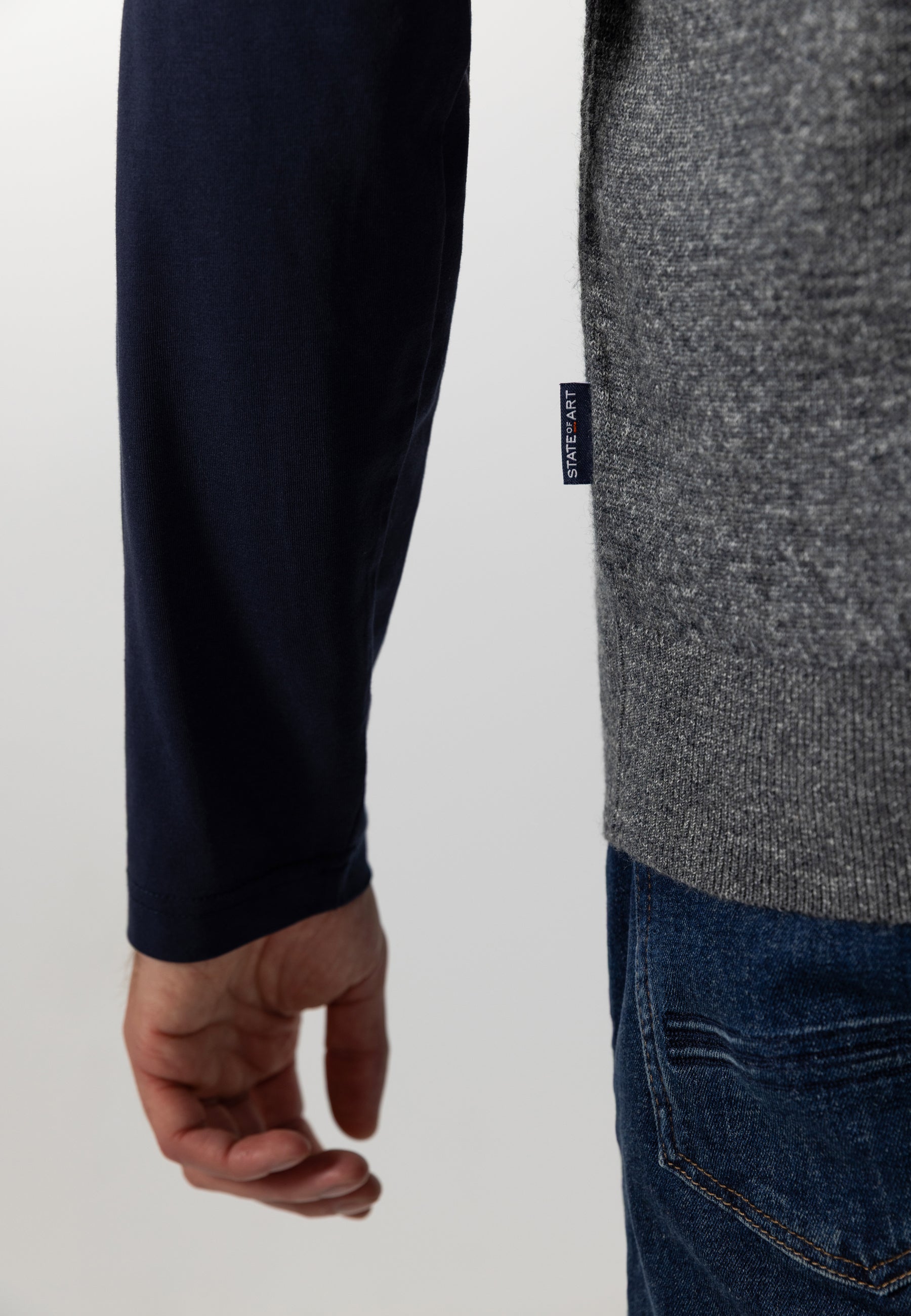 Gilet en maille à col bomber