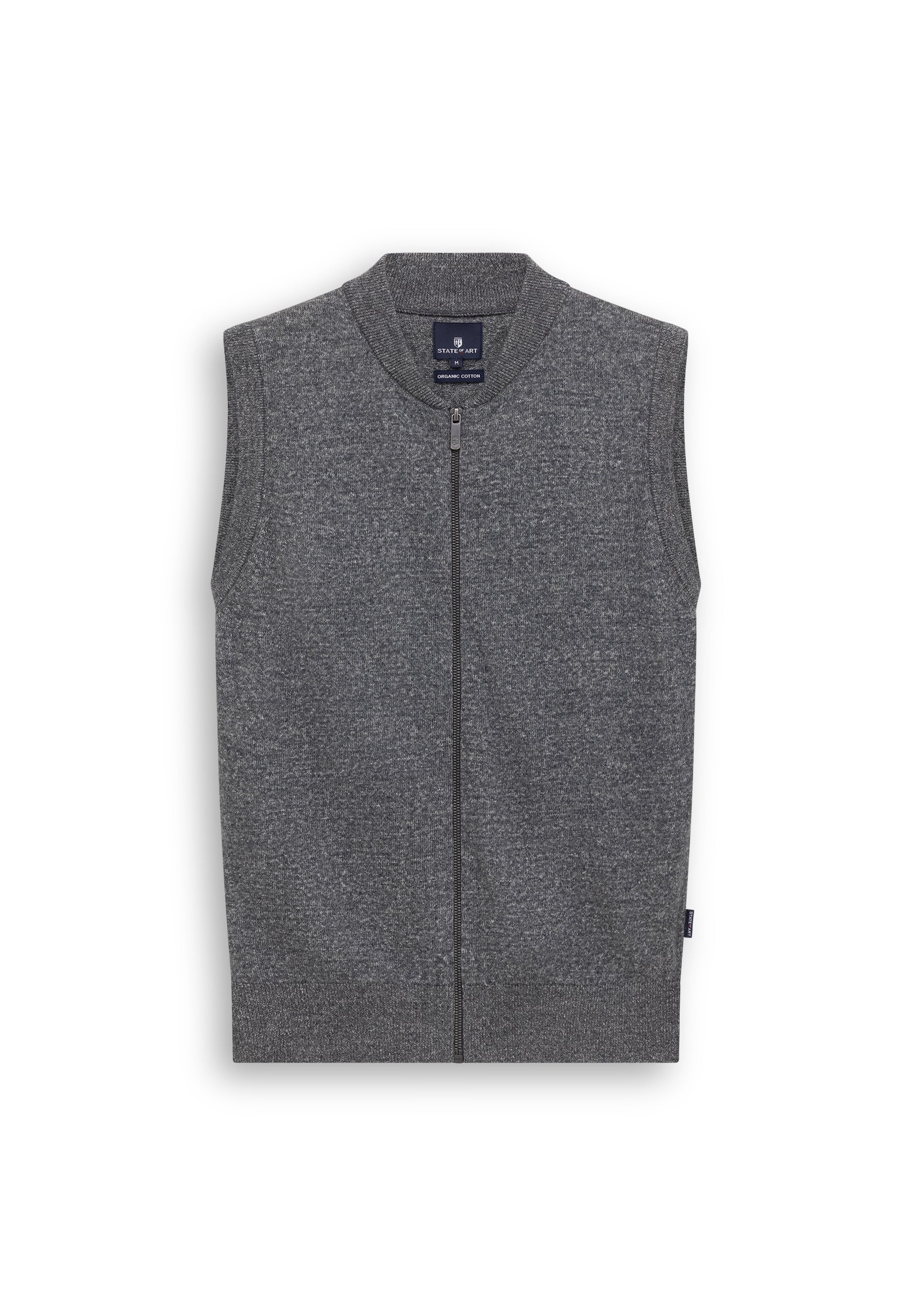 Gilet en maille à col bomber