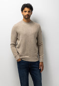Wool-blend jumper with round neck