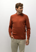 Wool-blend jumper with round neck