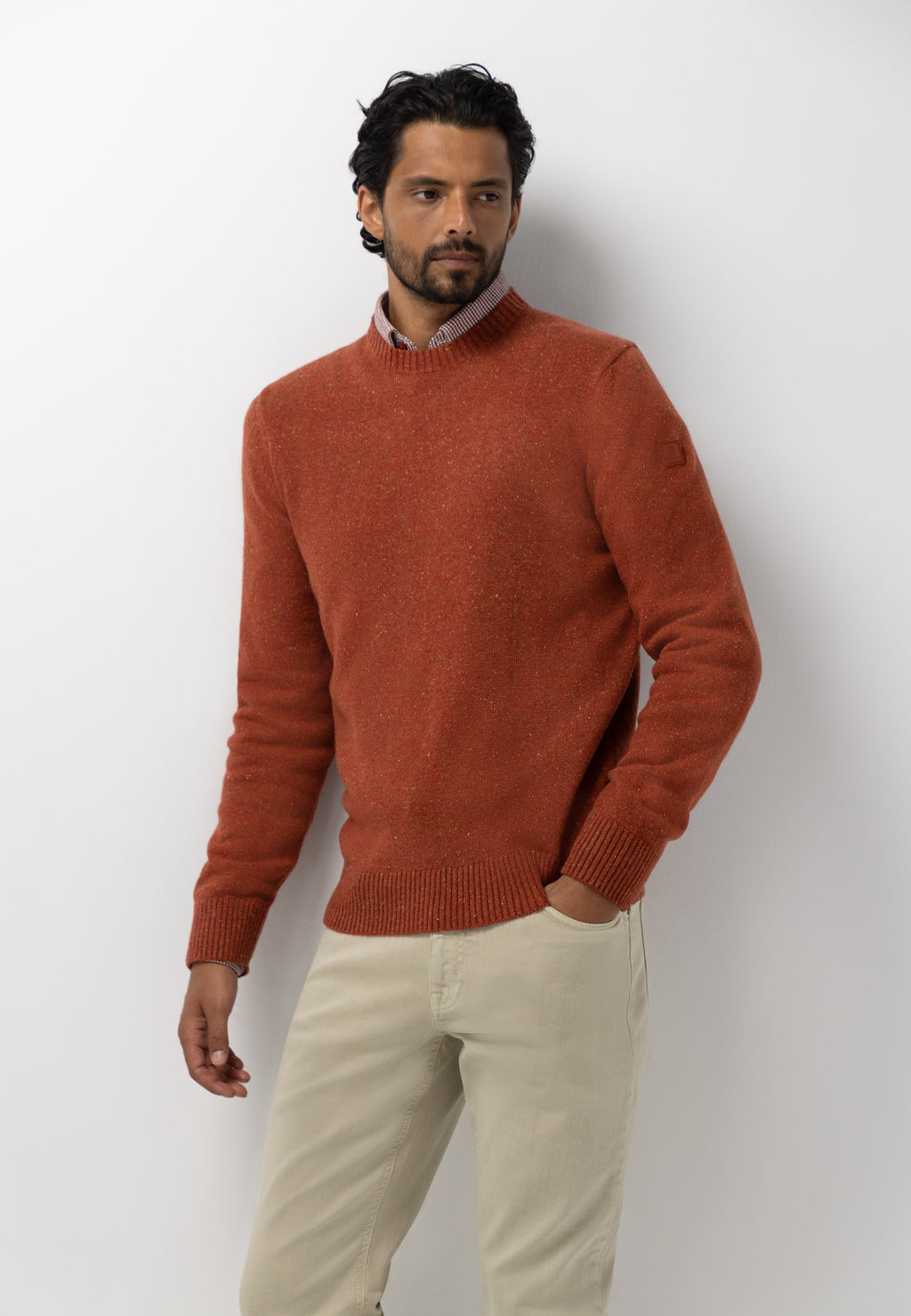 Pullover aus Wollmix mit Rundhalsausschnitt