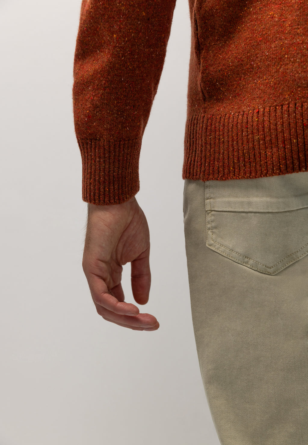 Wool-blend jumper with round neck