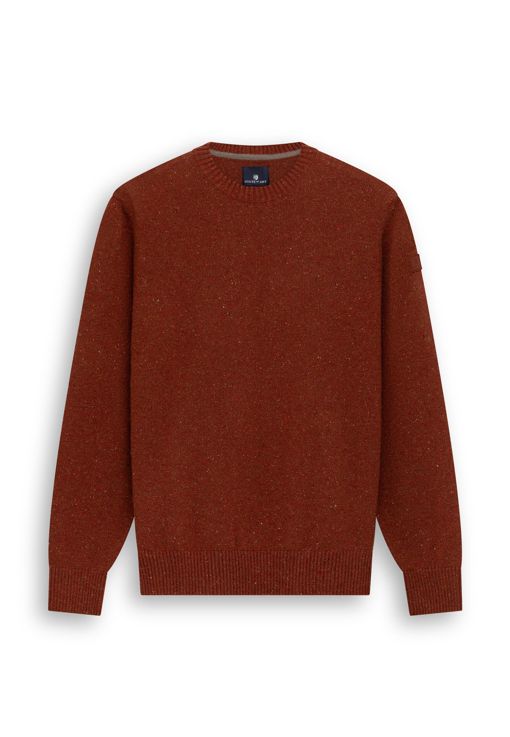 Wool-blend jumper with round neck