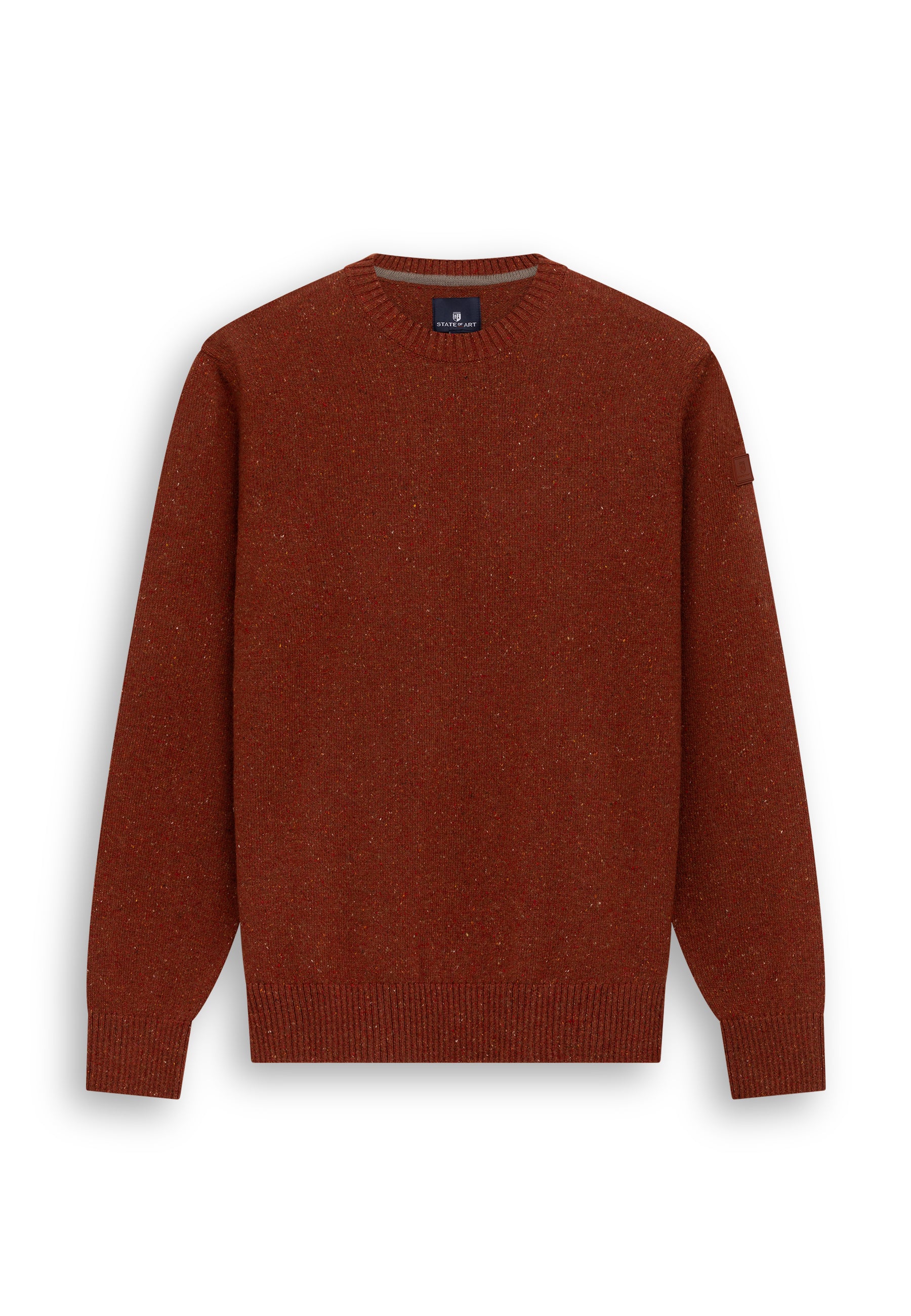 Wool-blend jumper with round neck