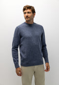 Wool-blend jumper with round neck