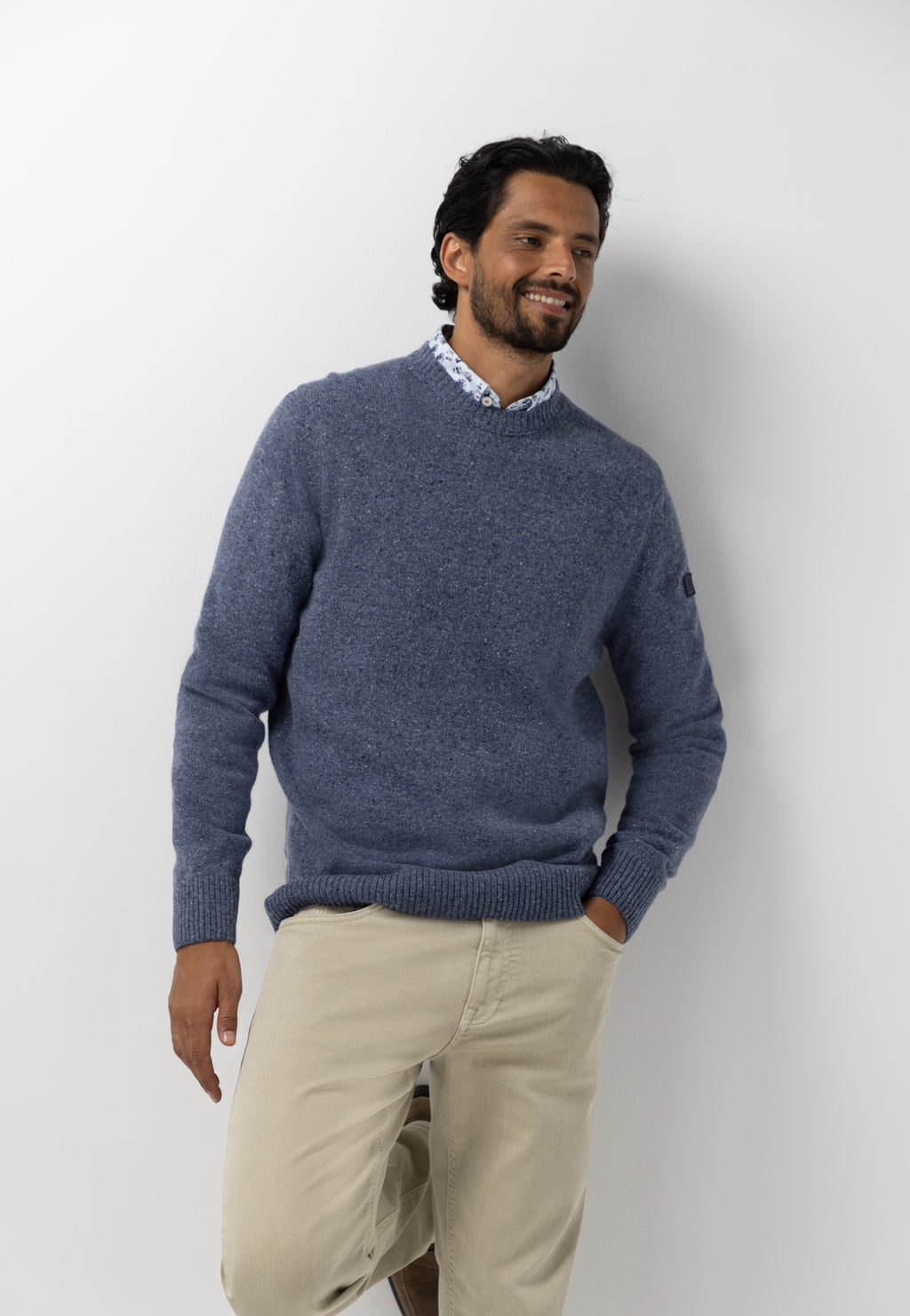 Pullover aus Wollmix mit Rundhalsausschnitt