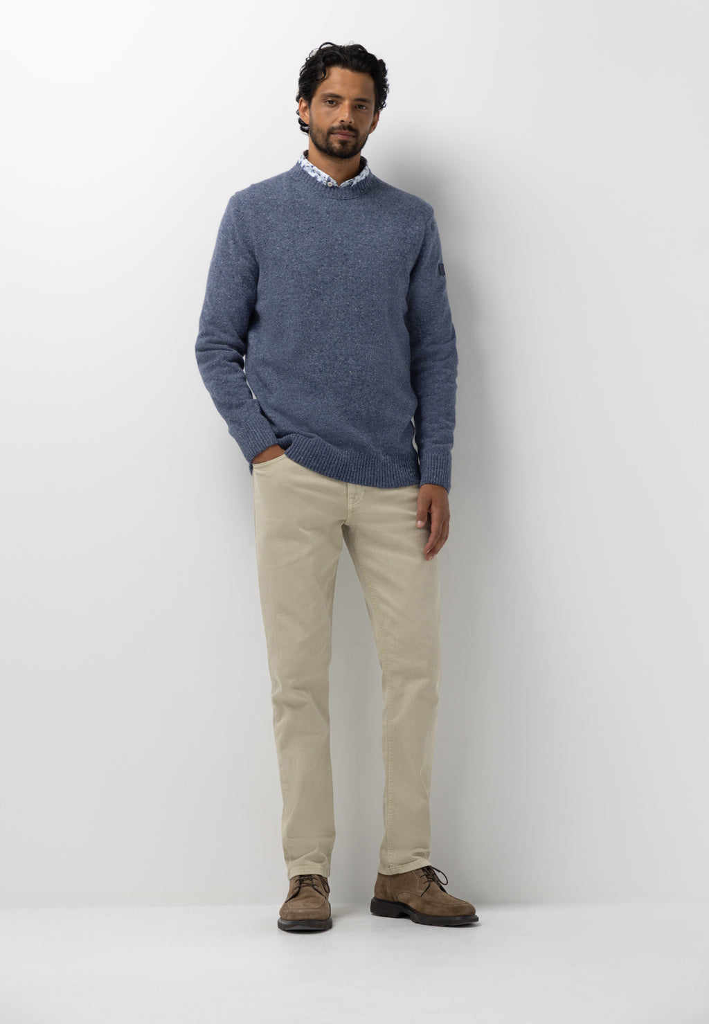 Pullover aus Wollmix mit Rundhalsausschnitt