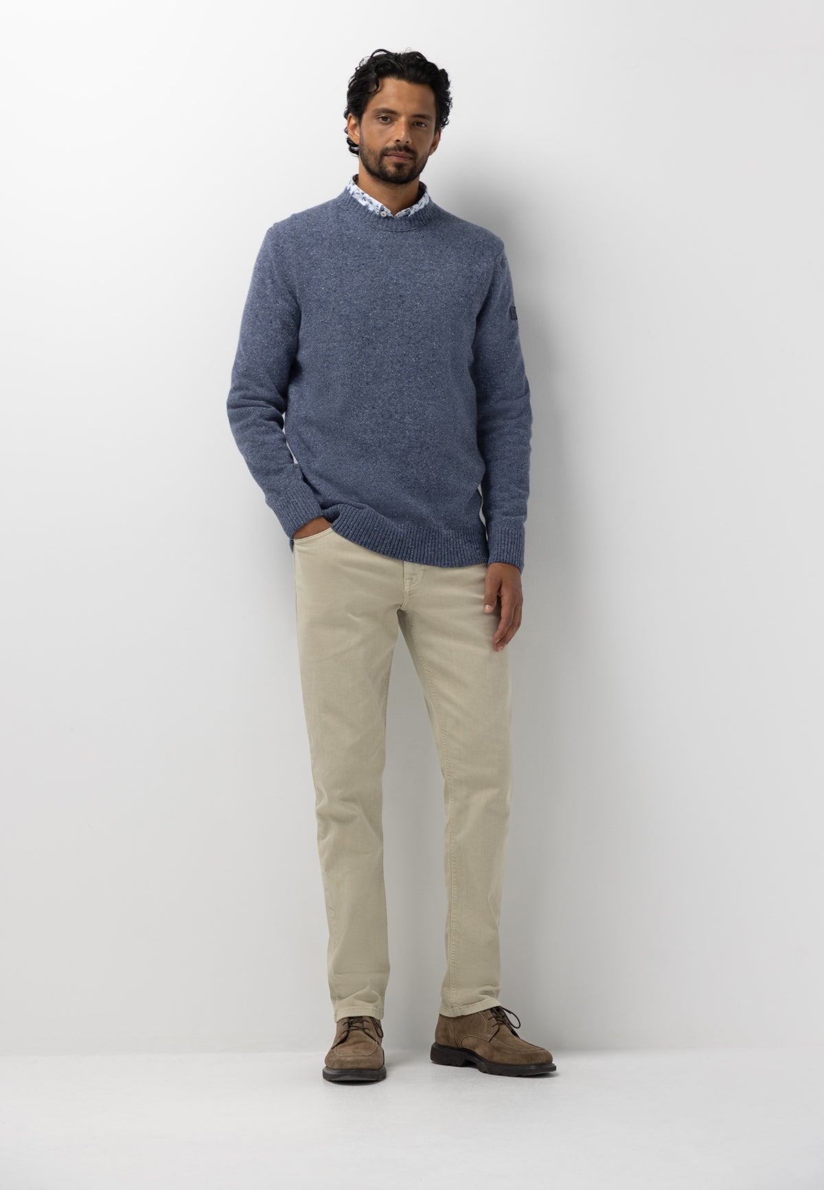 Pullover aus Wollmix mit Rundhalsausschnitt