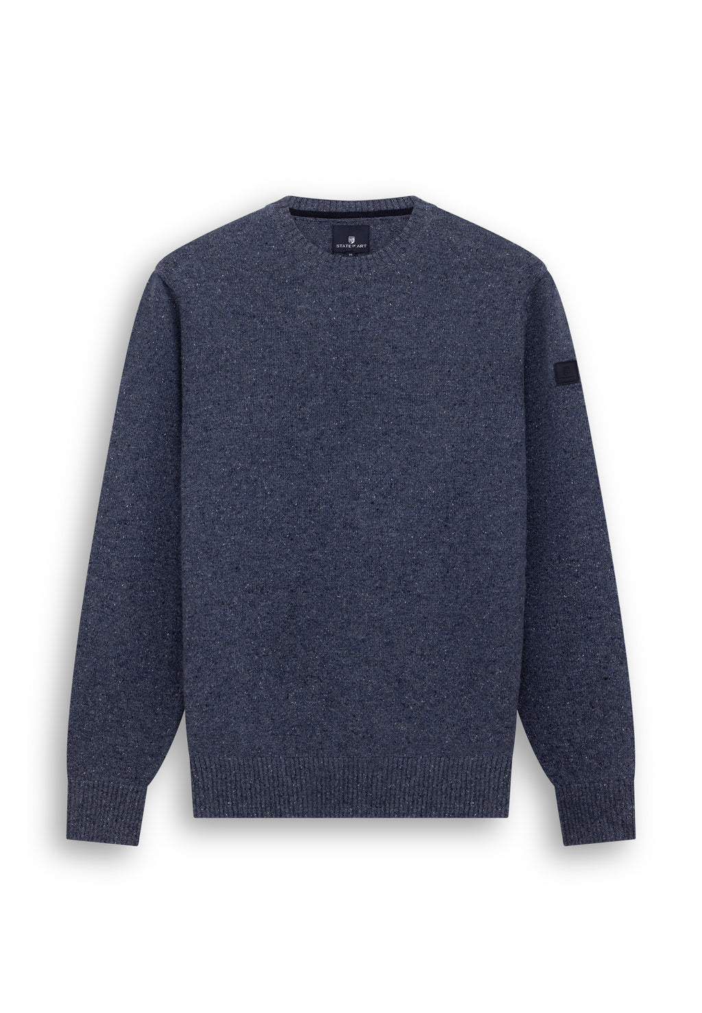 Wool-blend jumper with round neck