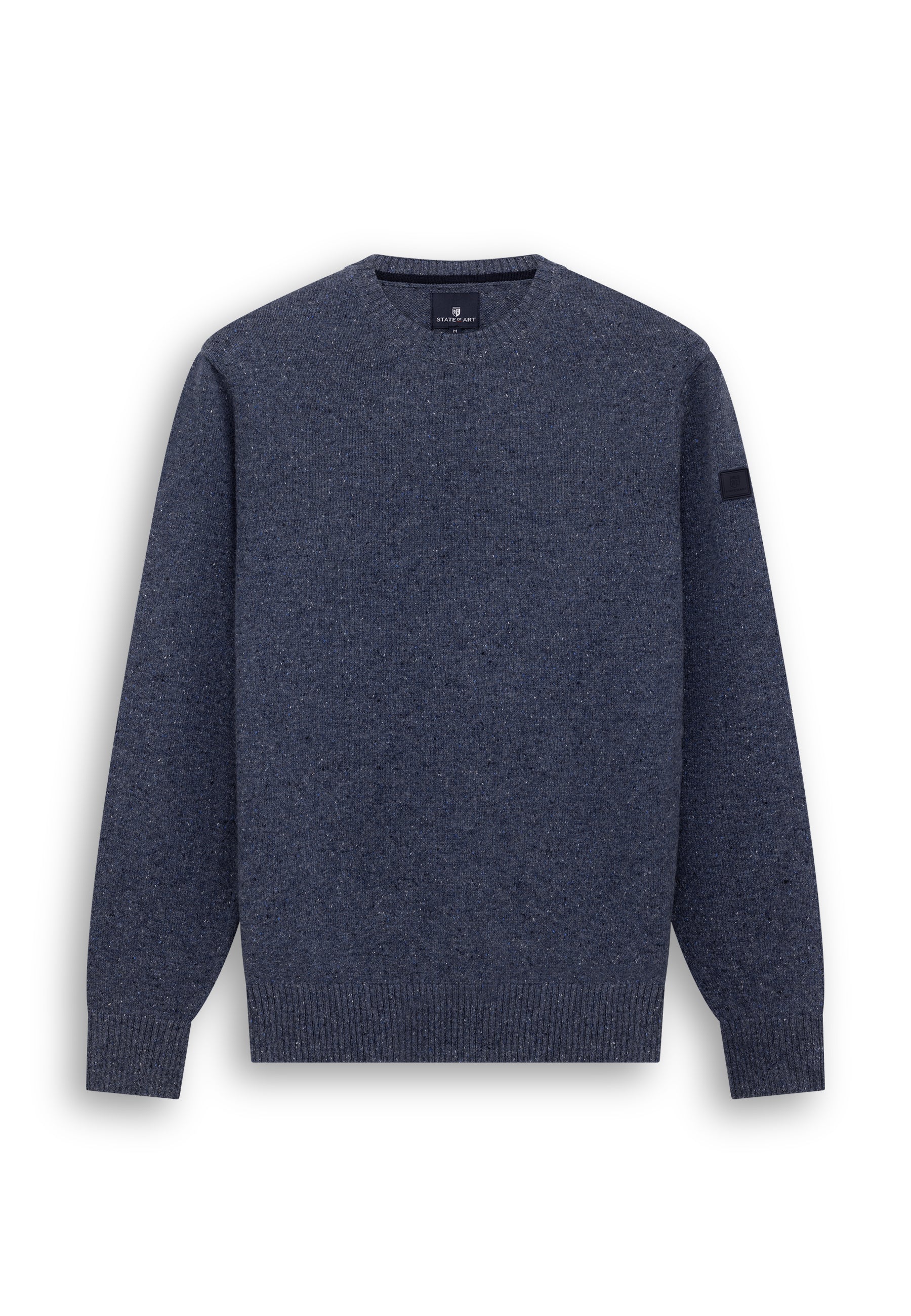 Wool-blend jumper with round neck