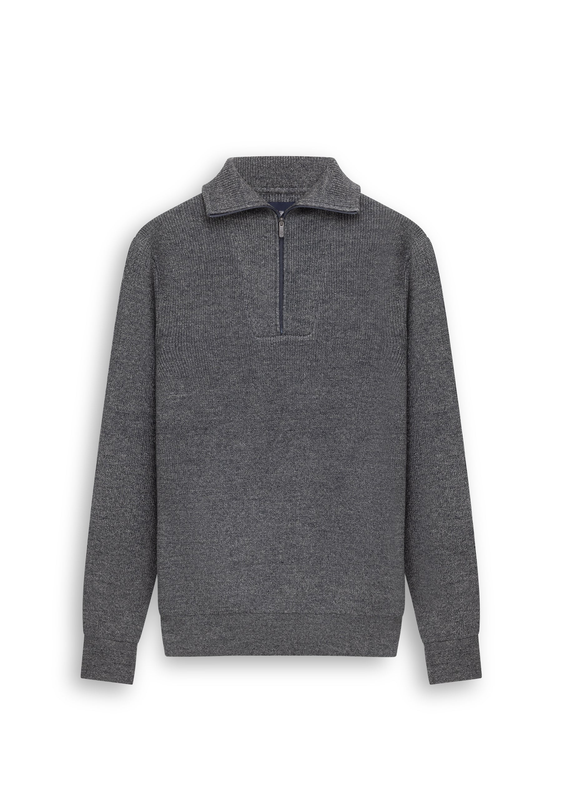 Half-zip jumper with organic cotton