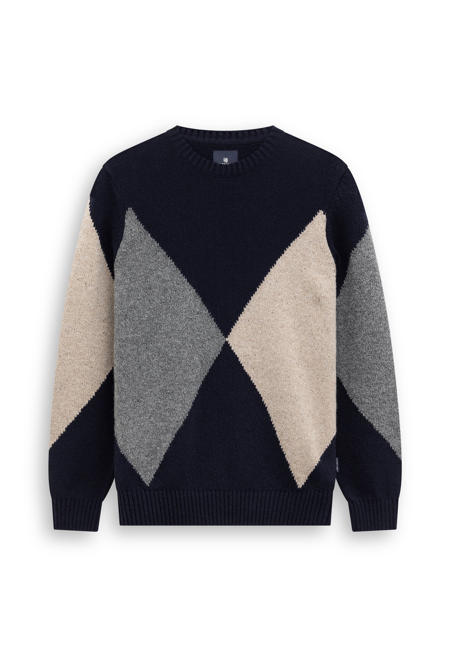 Lambswool-blend jacquard jumper