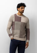 Wool-blend jumper with crew neck