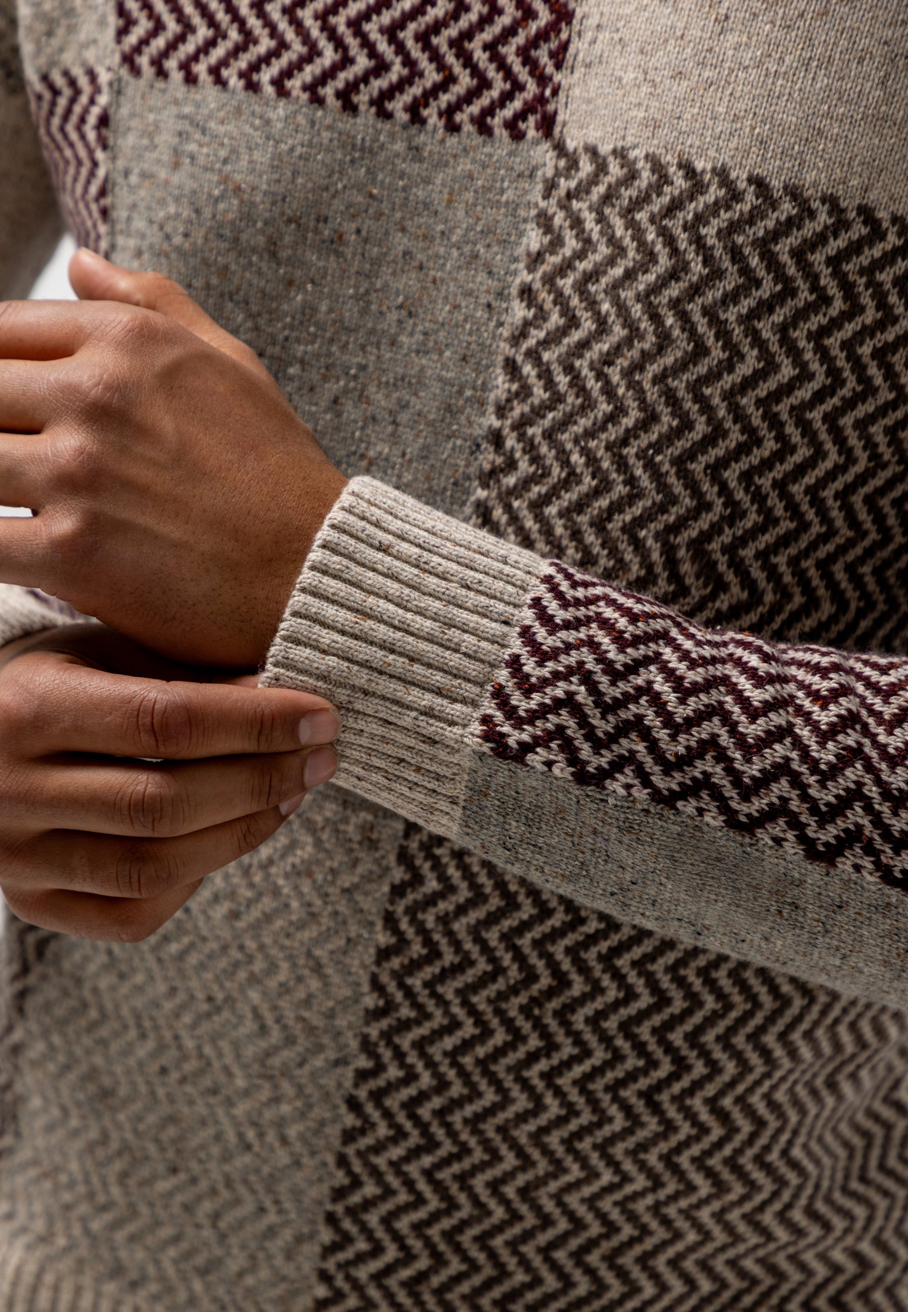 Wool-blend jumper with crew neck