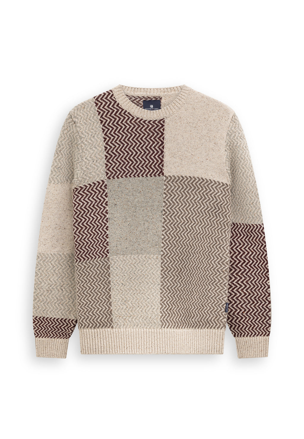 Wool-blend jumper with crew neck