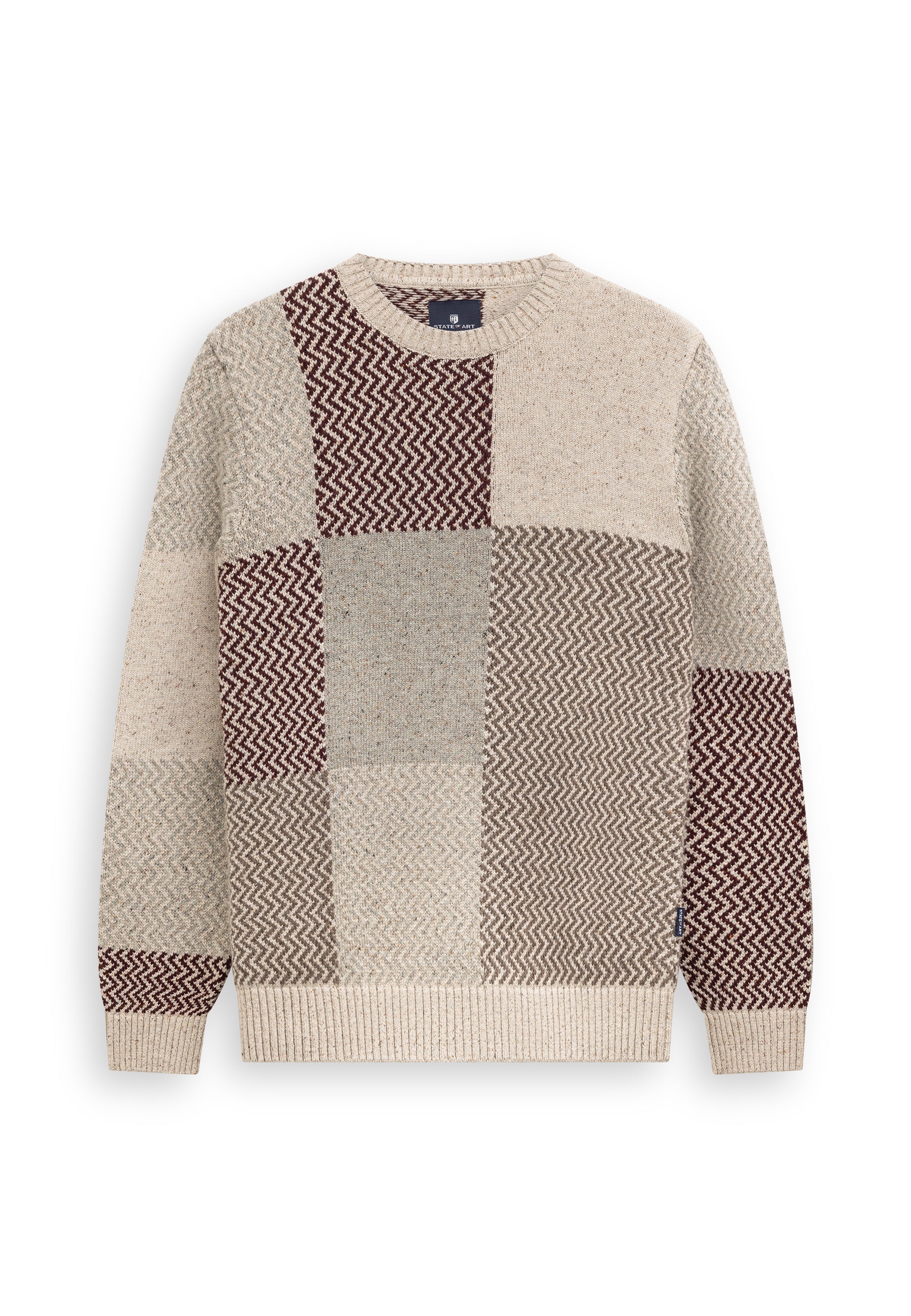 Wool-blend jumper with crew neck