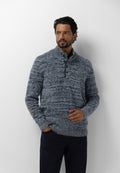 Pull chiné à demi-zip