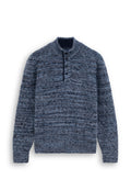 Mélange half-zip jumper