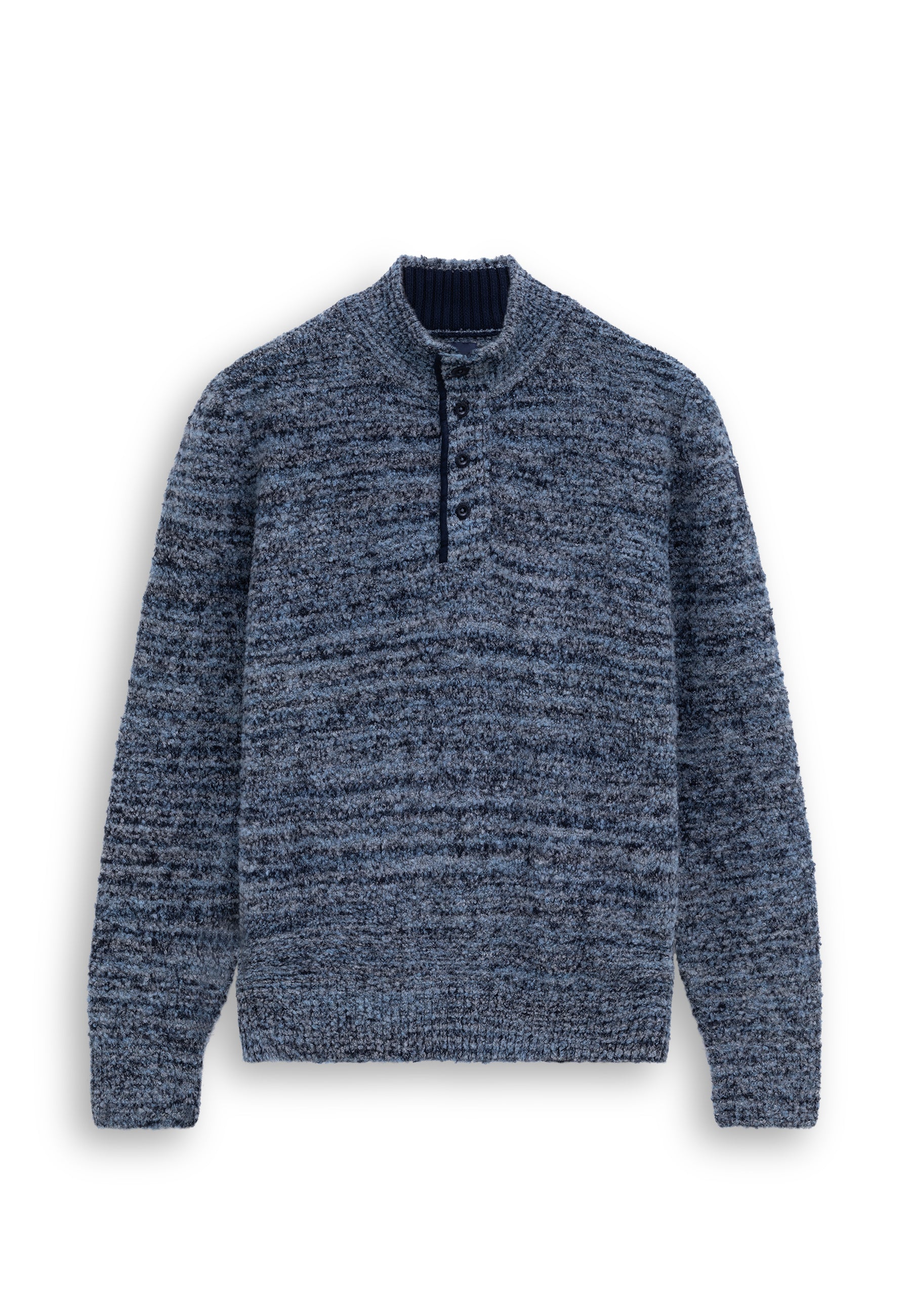 Mélange half-zip jumper