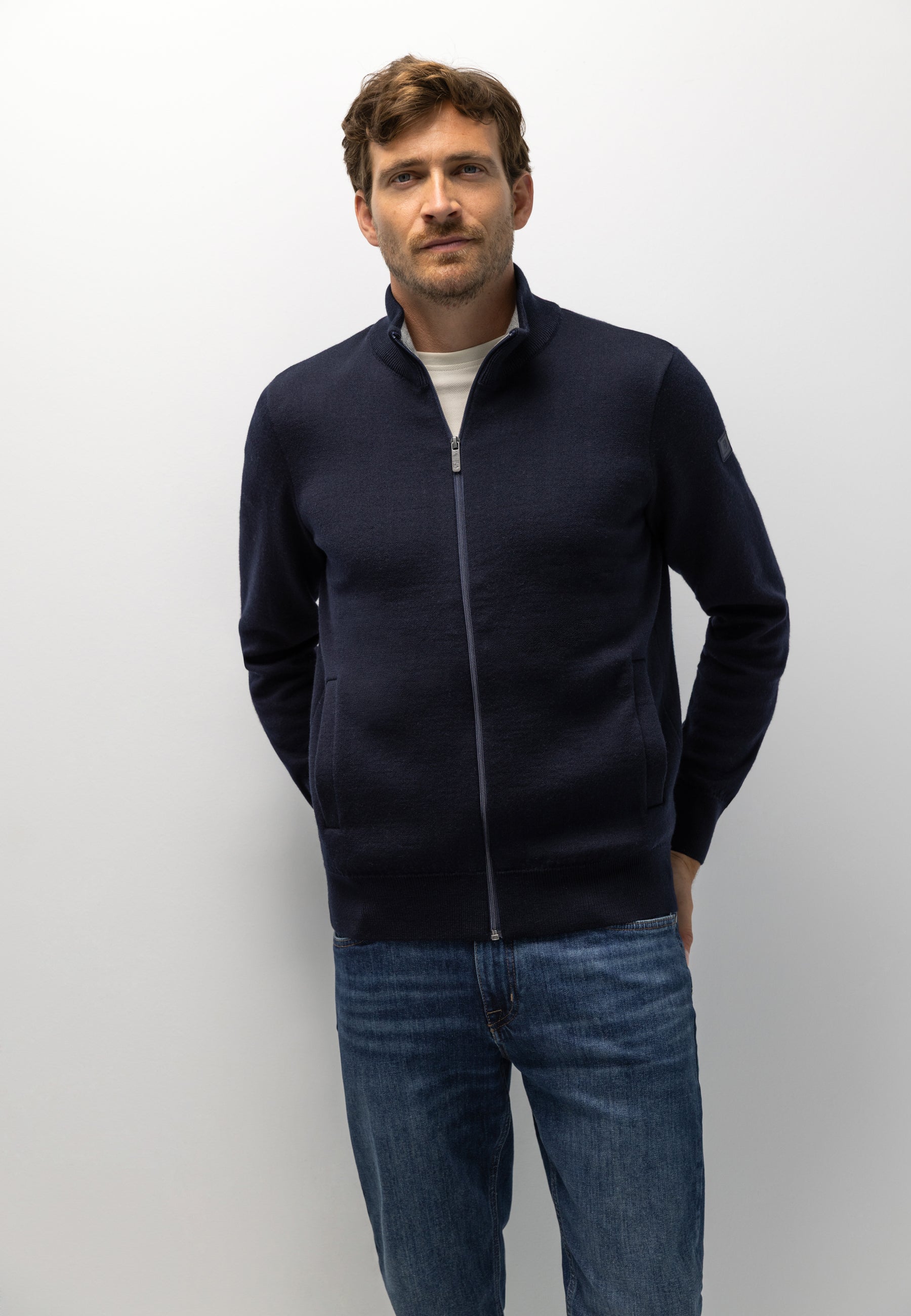 Wool-blend cardigan