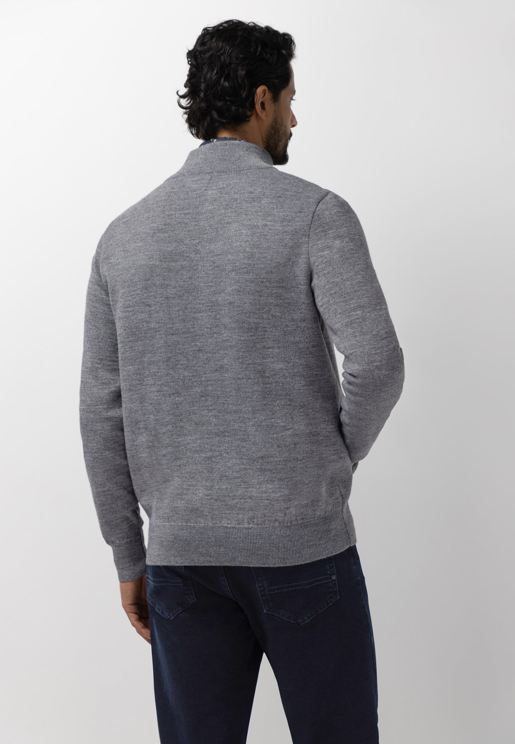 Wollmix-Strickjacke