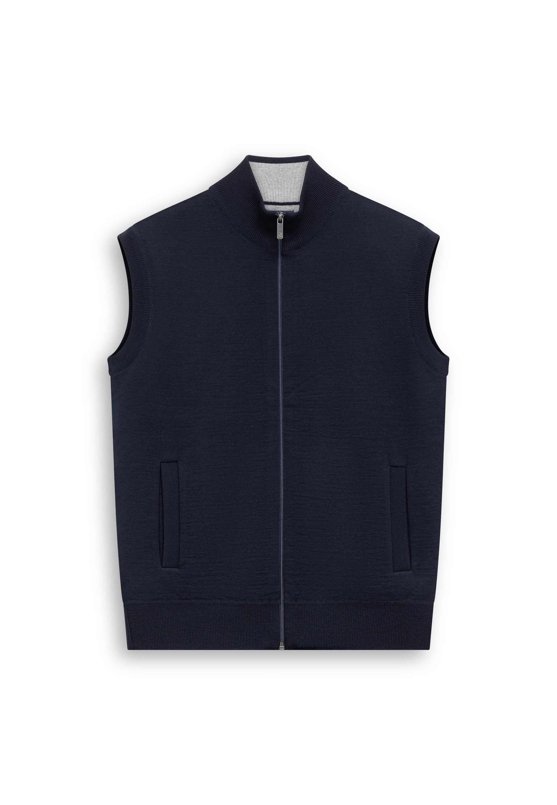 Gebreid gilet met steekzakken