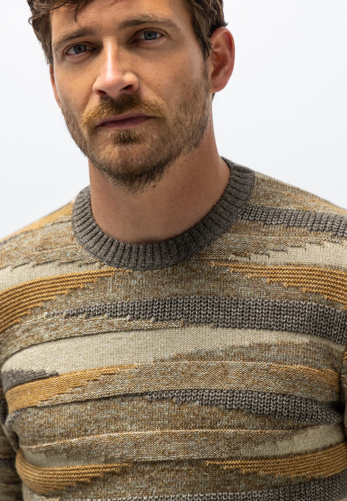 Organic cotton-blend jacquard jumper