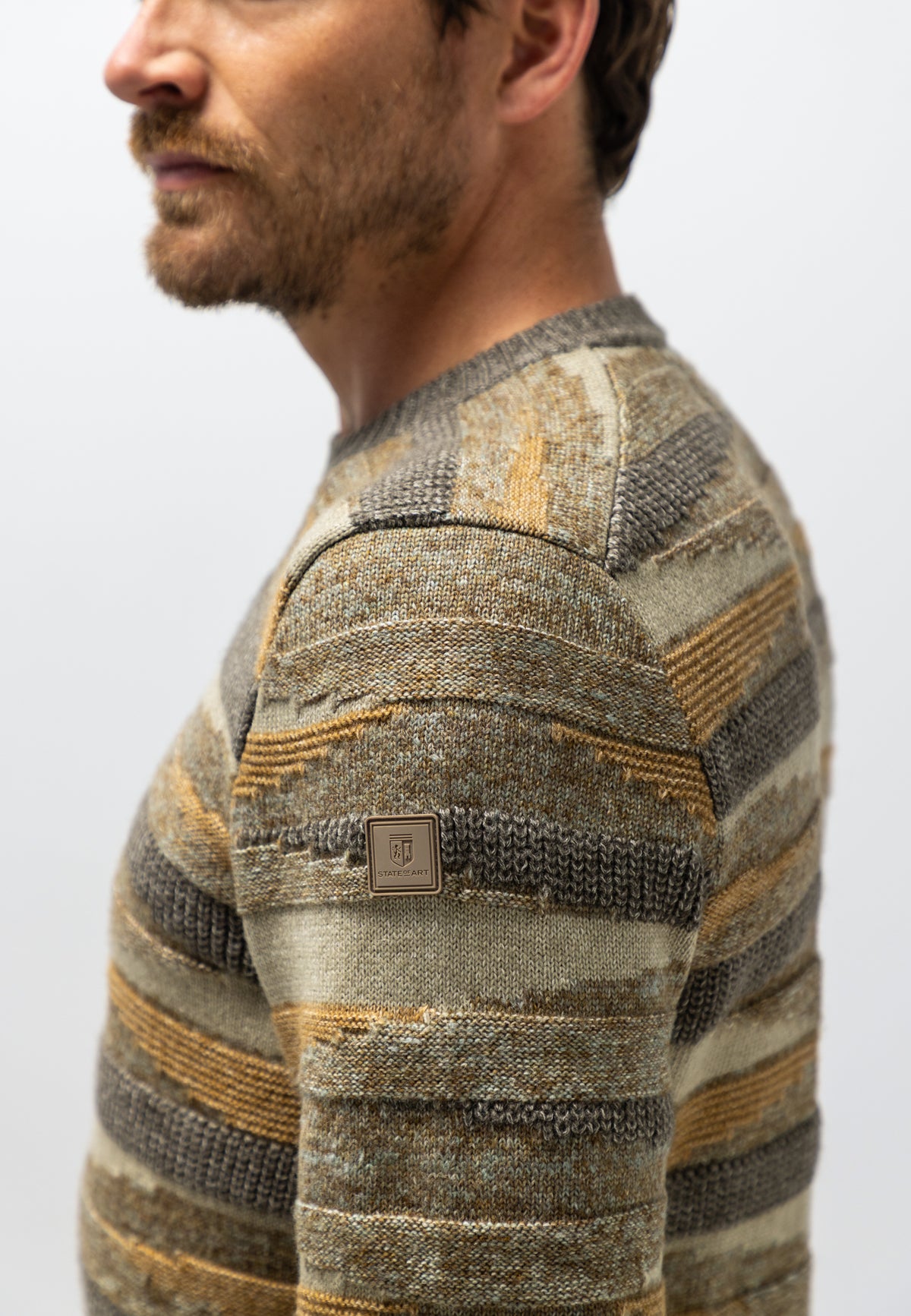 Organic cotton-blend jacquard jumper
