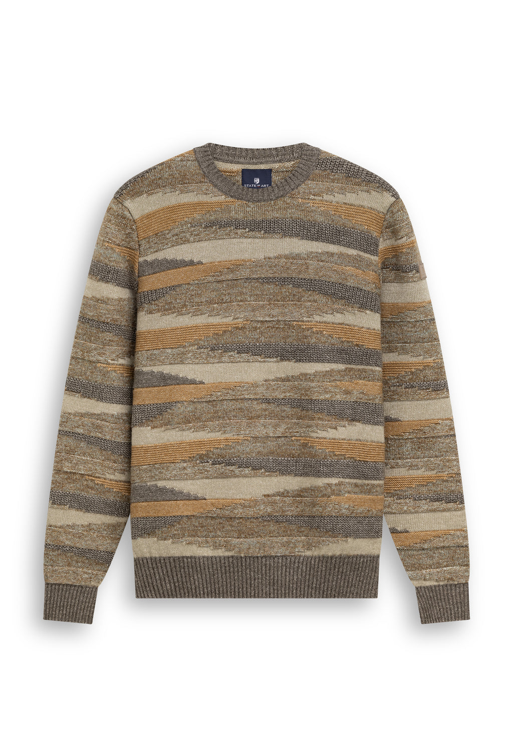 Organic cotton-blend jacquard jumper