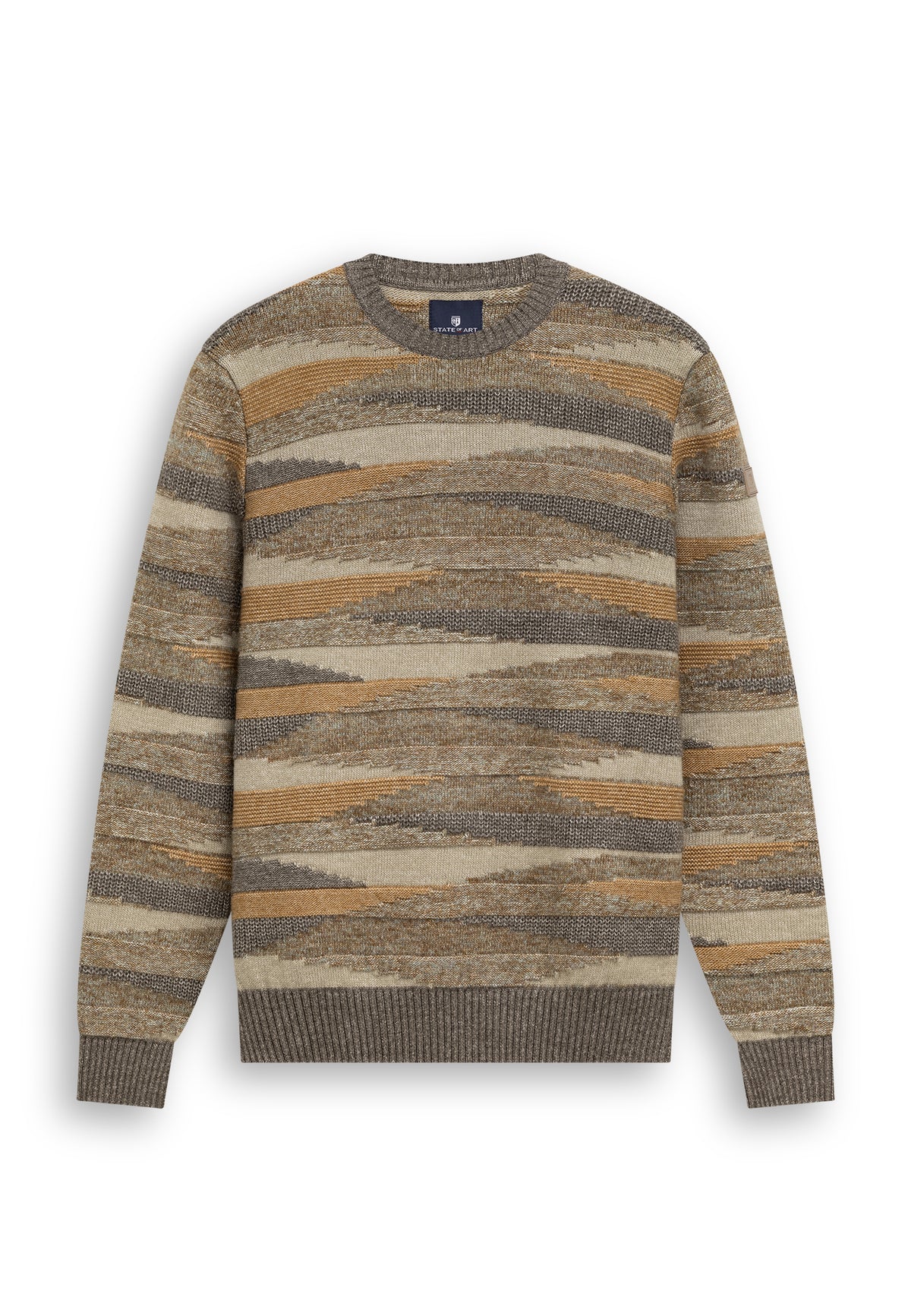 Organic cotton-blend jacquard jumper