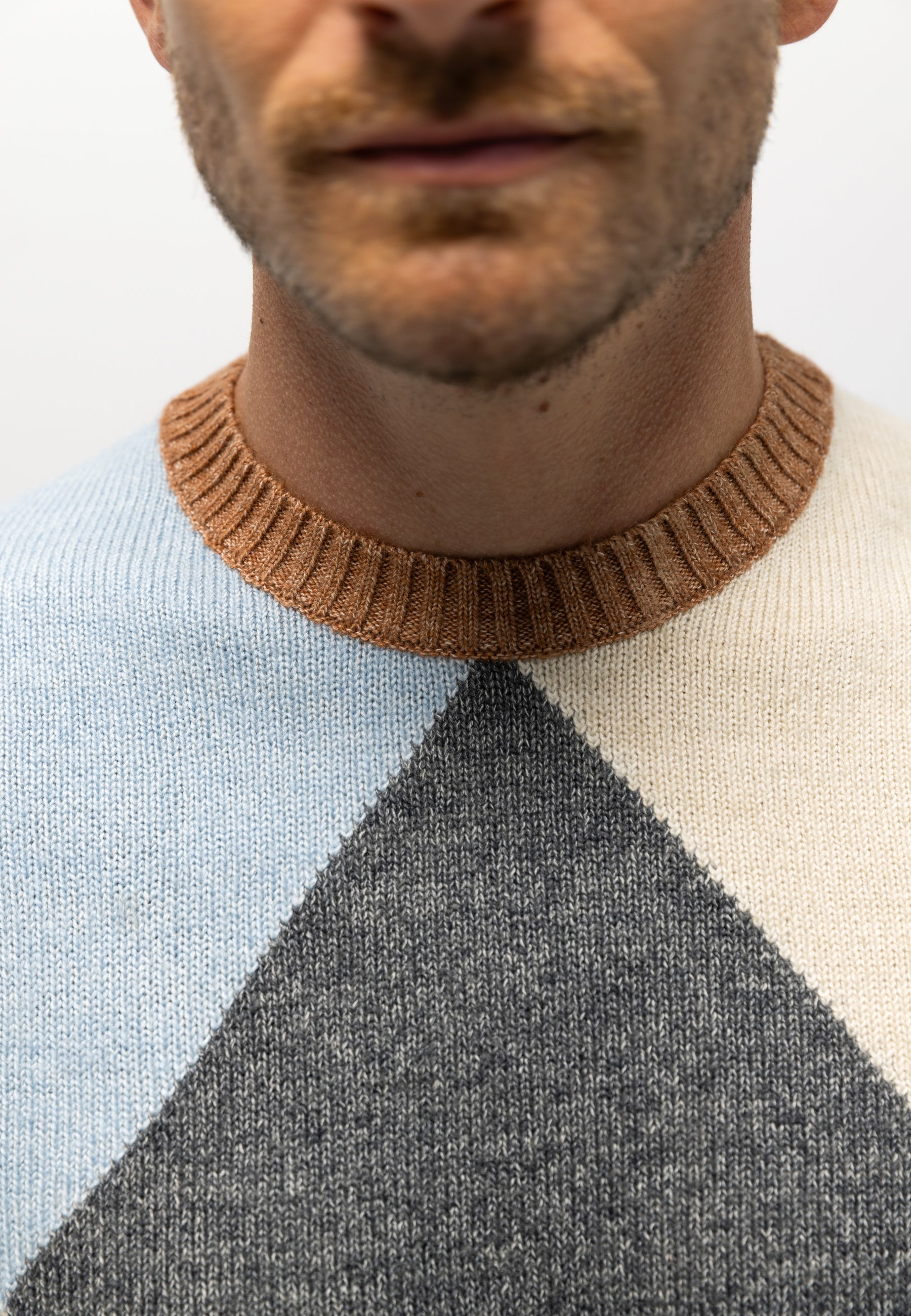 Jacquard jumper with organic cotton