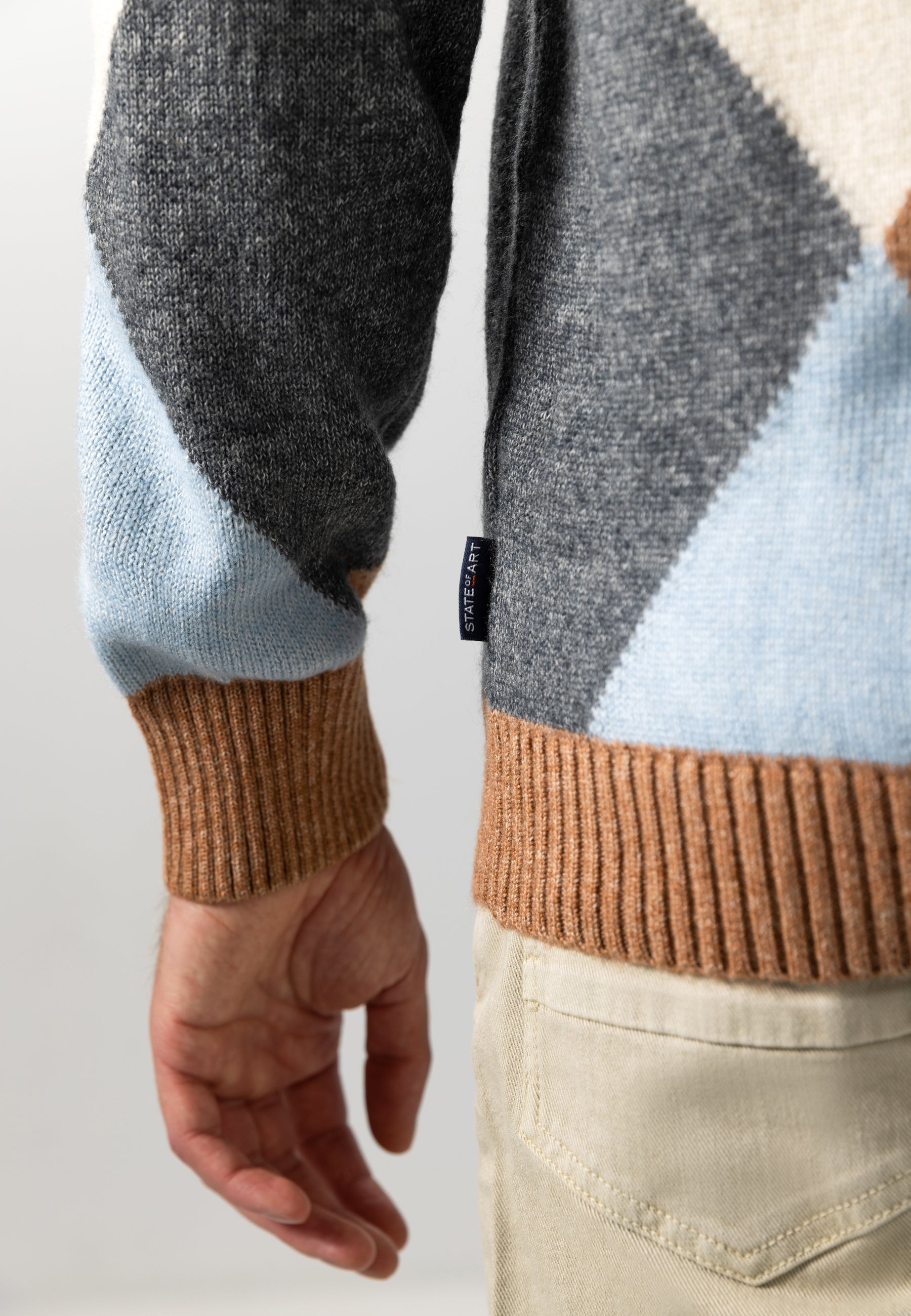 Jacquard jumper with organic cotton