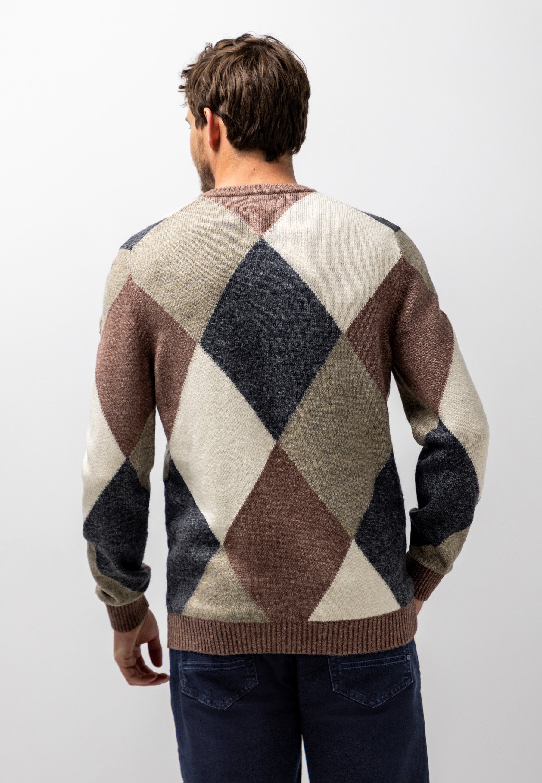 Jacquard jumper with organic cotton